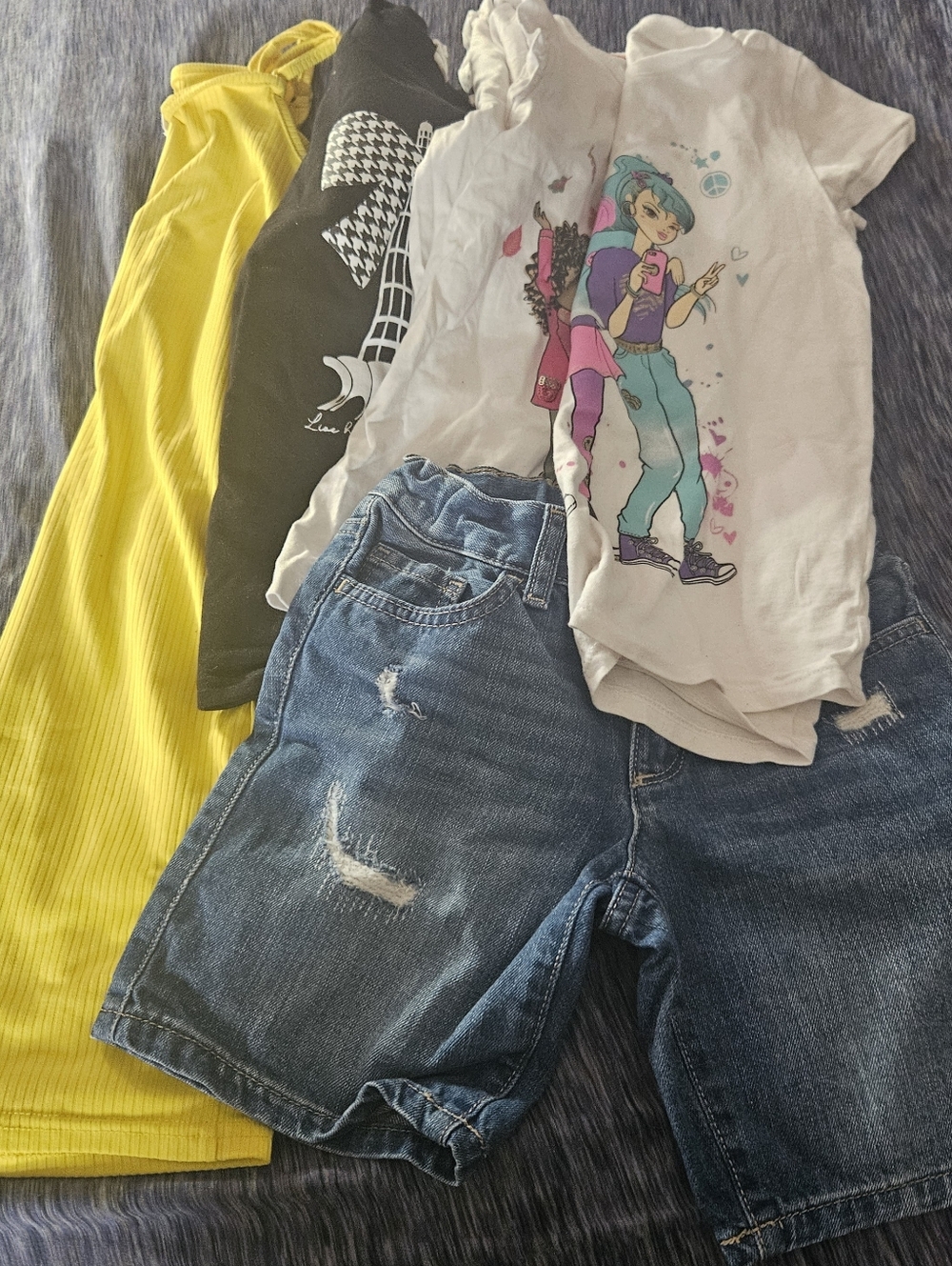 Kids Graphic T-Shirts - Black, Yellow, White